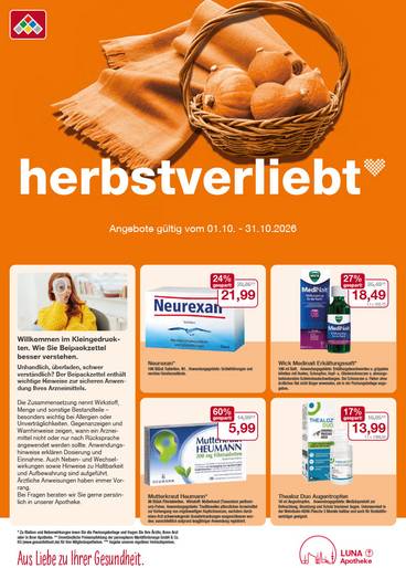 Flyer mit Oktober-Angeboten